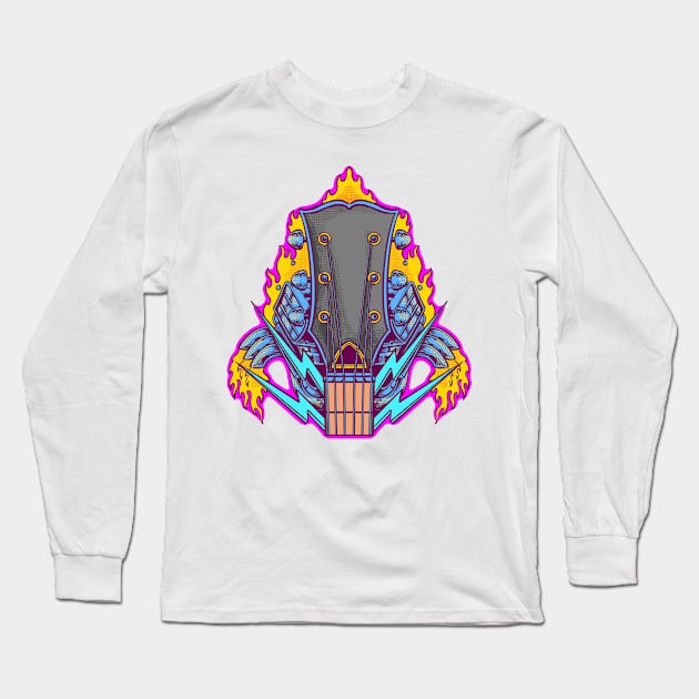 Hotrod guitar Long Sleeve T-Shirt by phsycartwork